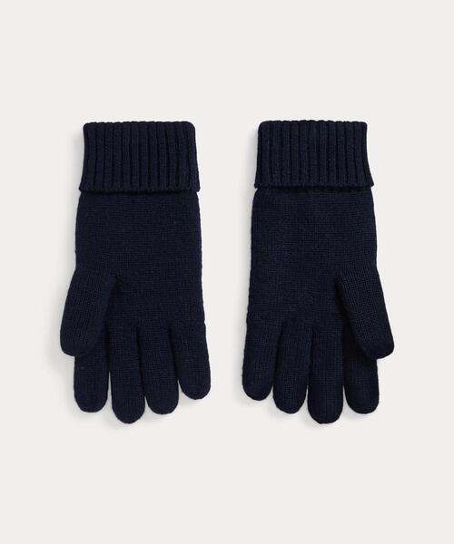 NY パッチ フリースラインド ウール グローブ（手袋）｜POLO RALPH