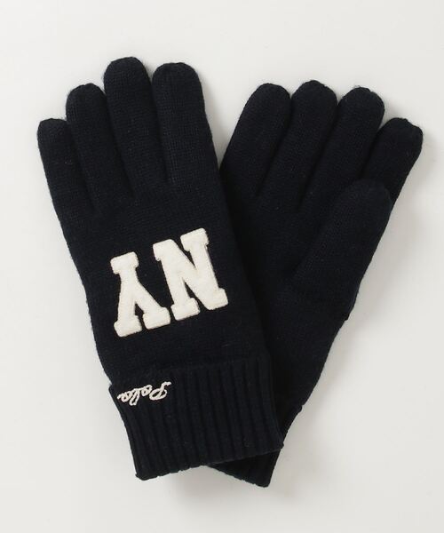 NY パッチ フリースラインド ウール グローブ NY パッチ フリースラインド ウール グローブ（手袋）｜POLO RALPH