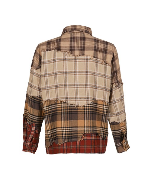 NUBIAN（ヌビアン）の「PATCHWORKED FLANNEL（シャツ/ブラウス・メンズ・ブラウン系その他・MEDIUM/LARGE）」の2枚目の写真