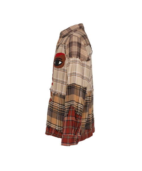 NUBIAN（ヌビアン）の「PATCHWORKED FLANNEL（シャツ/ブラウス・メンズ・ブラウン系その他・MEDIUM/LARGE）」の3枚目の写真
