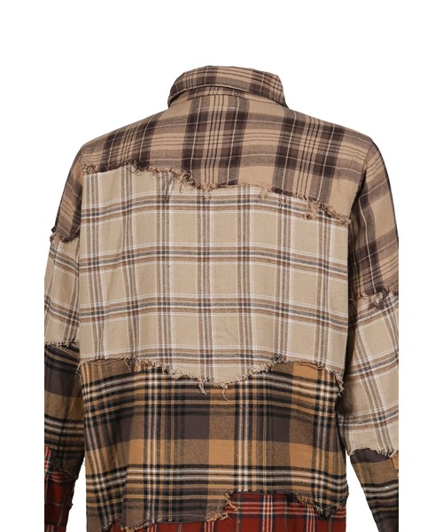 NUBIAN（ヌビアン）の「PATCHWORKED FLANNEL（シャツ/ブラウス・メンズ・ブラウン系その他・MEDIUM/LARGE）」の5枚目の写真