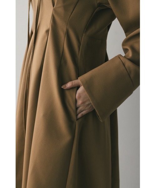 STYLEMIXER(スタイルミキサー)の「ビッグカラーワンピース(ワンピース・レディース・キャメル/グレー・SMALL/MEDIUM)」の18枚目の写真