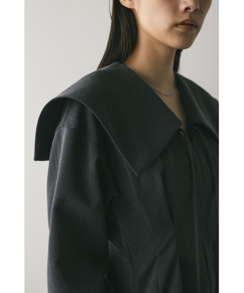 STYLEMIXER(スタイルミキサー)の「ビッグカラーワンピース(ワンピース・レディース・キャメル/グレー・SMALL/MEDIUM)」の6枚目の写真