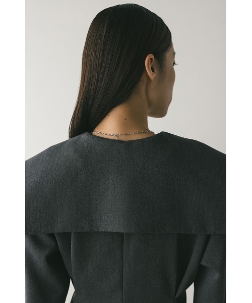 STYLEMIXER(スタイルミキサー)の「ビッグカラーワンピース(ワンピース・レディース・キャメル/グレー・SMALL/MEDIUM)」の9枚目の写真