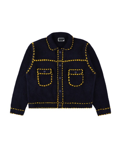 PHINGERIN（フィンガリン）の「PG1 KNIT（ニット/セーター・メンズ・バーガンディー/ベージュ/ネイビー・M/L）」の2枚目の写真