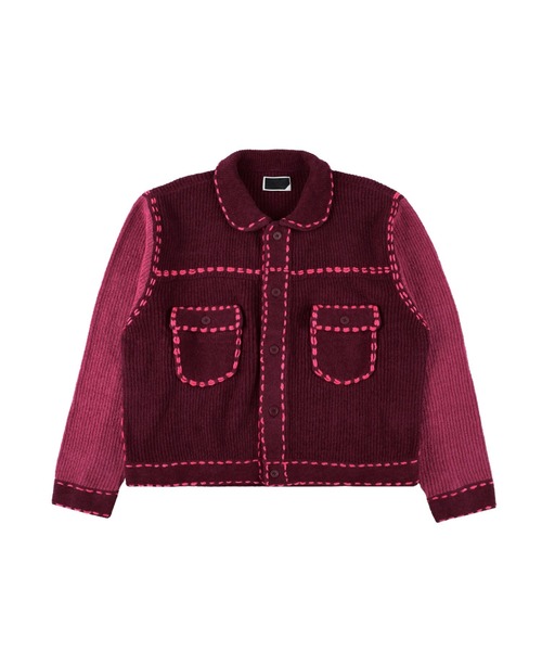 PHINGERIN（フィンガリン）の「PG1 KNIT（ニット/セーター・メンズ・バーガンディー/ベージュ/ネイビー・M/L）」の3枚目の写真