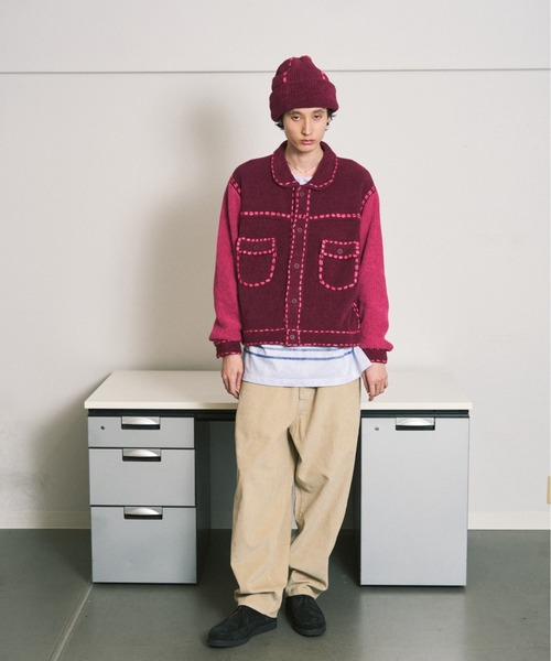 PHINGERIN（フィンガリン）の「PG1 KNIT（ニット/セーター・メンズ・バーガンディー/ベージュ/ネイビー・M/L）」の10枚目の写真