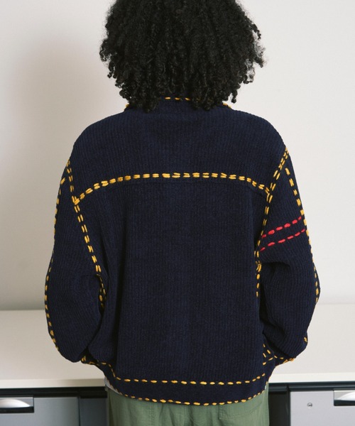 PHINGERIN（フィンガリン）の「PG1 KNIT（ニット/セーター・メンズ・バーガンディー/ベージュ/ネイビー・M/L）」の9枚目の写真