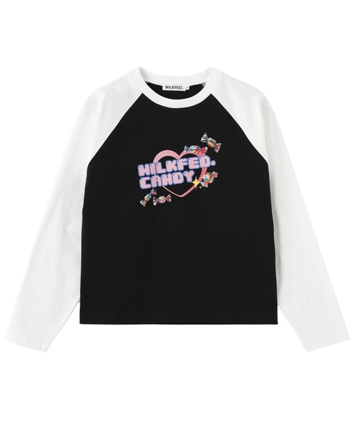 MILKFED.(ミルクフェド)の「CANDY HEART LOGO B/B TEE(Tシャツ/カットソー・レディース・ライトピンク/ブラック/ホワイト・L/M)」の22枚目の写真