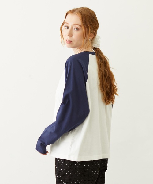 MILKFED.(ミルクフェド)の「CANDY HEART LOGO B/B TEE(Tシャツ/カットソー・レディース・ライトピンク/ブラック/ホワイト・L/M)」の5枚目の写真