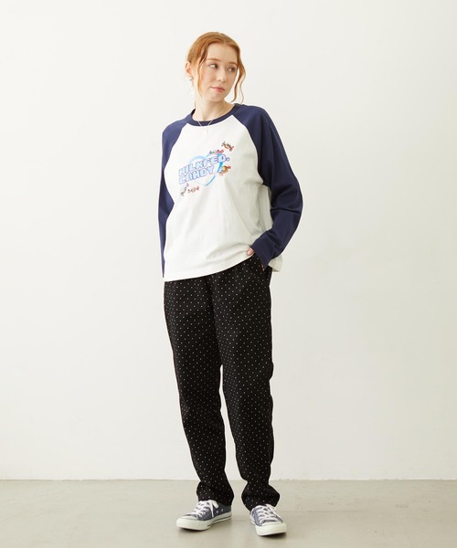 MILKFED.(ミルクフェド)の「CANDY HEART LOGO B/B TEE(Tシャツ/カットソー・レディース・ライトピンク/ブラック/ホワイト・L/M)」の8枚目の写真