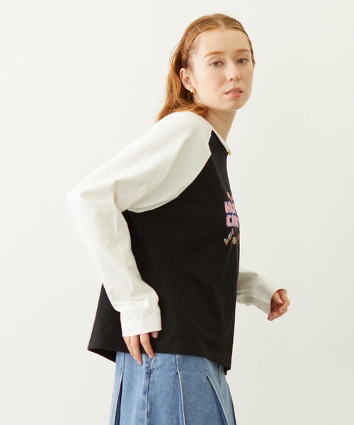 MILKFED.(ミルクフェド)の「CANDY HEART LOGO B/B TEE(Tシャツ/カットソー・レディース・ライトピンク/ブラック/ホワイト・L/M)」の10枚目の写真