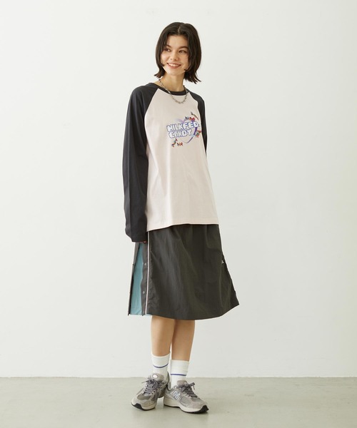 MILKFED.(ミルクフェド)の「CANDY HEART LOGO B/B TEE(Tシャツ/カットソー・レディース・ライトピンク/ブラック/ホワイト・L/M)」の19枚目の写真