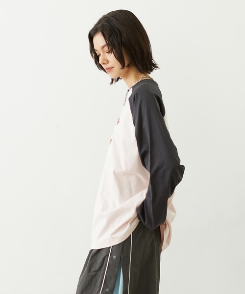 MILKFED.(ミルクフェド)の「CANDY HEART LOGO B/B TEE(Tシャツ/カットソー・レディース・ライトピンク/ブラック/ホワイト・L/M)」の14枚目の写真