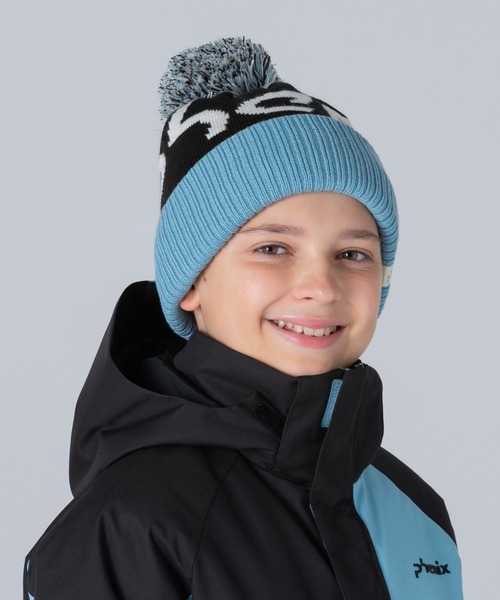 phenix(フェニックス)の「phenix(フェニックス)Phenix Big Logo Junior Knit Hat フェニックス ビッグロゴ ニットハット ニットキャップ(保温性/吸汗速乾)(ニットキャップ/ビーニー・キッズ・グレイッシュブルー/ブラック/カーキ/ネイビー/マスタード・ONE SIZE)」の5枚目の写真