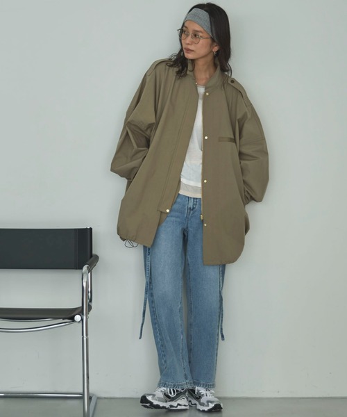 Doux archives（ドゥアルシーヴ）の「サスペンダー付きストレートデニムパンツ（デニムパンツ・レディース・ブルー/ネイビー・SMALL/MEDIUM）」の6枚目の写真