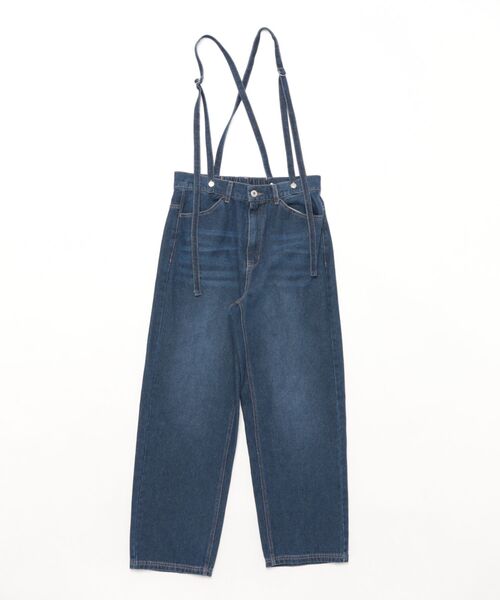 Doux archives（ドゥアルシーヴ）の「サスペンダー付きストレートデニムパンツ（デニムパンツ・レディース・ブルー/ネイビー・SMALL/MEDIUM）」の11枚目の写真