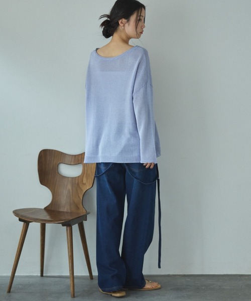 Doux archives（ドゥアルシーヴ）の「サスペンダー付きストレートデニムパンツ（デニムパンツ・レディース・ブルー/ネイビー・SMALL/MEDIUM）」の18枚目の写真