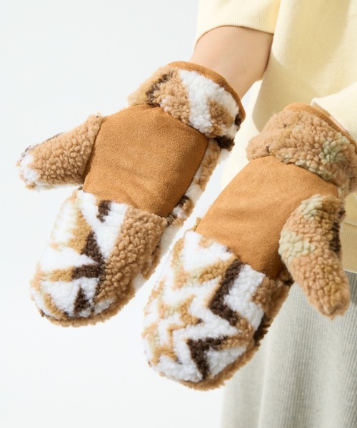 PENDLETON（ペンドルトン）の「【 PENDLETON / ペンドルトン 】ジャガードボアミトン（手袋・レディース・グレー/ベージュ・FREE）」の10枚目の写真