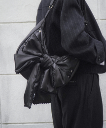 Laced Ribbon Shoulder Bag (Black)