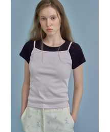 WITHOUT SUMMER（ウィズアウトサマ）の「Label basic t-shirt_navy（Tシャツ/カットソー）」