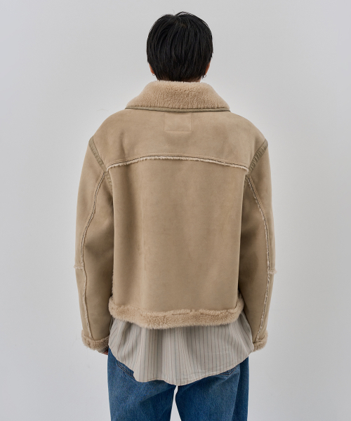 NUAKLE(ヌアクル)の「(m) アスペンシアリングムートン_サンドベージュ(ムートンコート・メンズ・その他・2/3/1)」の3枚目の写真