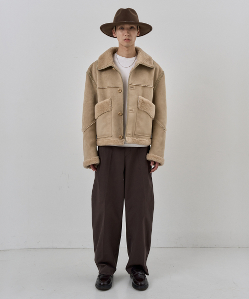 NUAKLE(ヌアクル)の「(m) アスペンシアリングムートン_サンドベージュ(ムートンコート・メンズ・その他・2/3/1)」の5枚目の写真