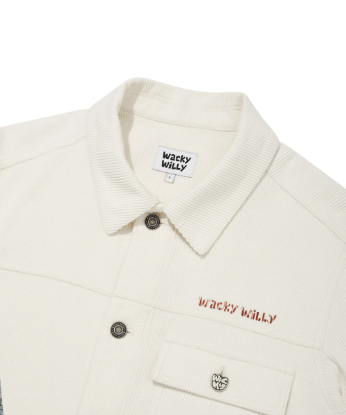 Wacky WiLLy(ワッキーウィリー)の「コーデュロイトラッカークリーム(デニムジャケット・レディース・その他・SMALL/LARGE)」の4枚目の写真