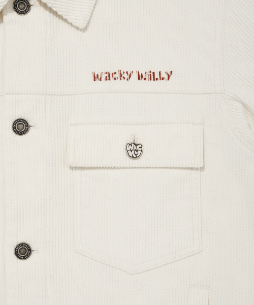 Wacky WiLLy(ワッキーウィリー)の「コーデュロイトラッカークリーム(デニムジャケット・レディース・その他・SMALL/LARGE)」の5枚目の写真