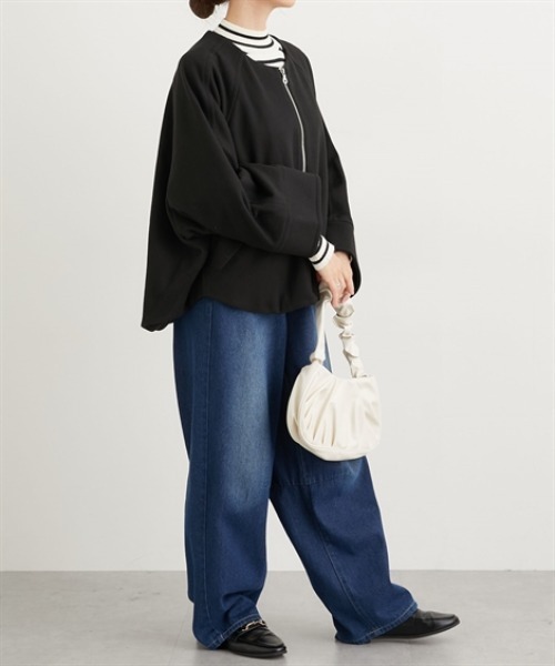 nissen（ニッセン）の「ノーカラードルマンジャケットコート（ノーカラージャケット・レディース・ベージュ/モカ/ブラック・L/LL/M）」の10枚目の写真