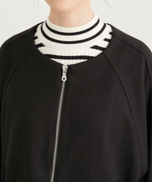 nissen（ニッセン）の「ノーカラードルマンジャケットコート（ノーカラージャケット・レディース・ベージュ/モカ/ブラック・L/LL/M）」の20枚目の写真