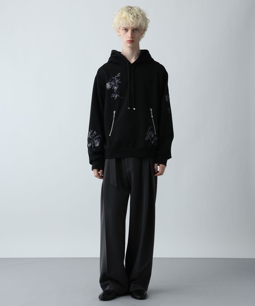 HARE（ハレ）の「シシュウモチーフポンチパーカー(HARE)（パーカー・メンズ・ホワイト/ブルー/ブラック・FREE）」の7枚目の写真