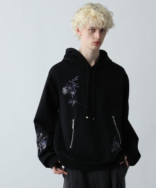 HARE（ハレ）の「シシュウモチーフポンチパーカー(HARE)（パーカー・メンズ・ホワイト/ブルー/ブラック・FREE）」の13枚目の写真