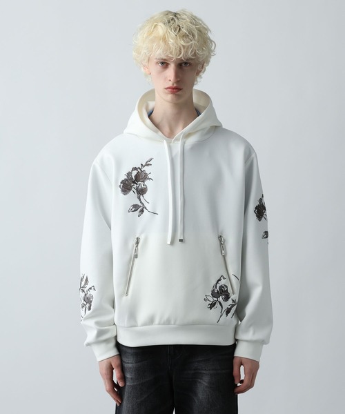 HARE（ハレ）の「シシュウモチーフポンチパーカー(HARE)（パーカー・メンズ・ホワイト/ブルー/ブラック・FREE）」の18枚目の写真