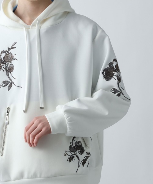 HARE（ハレ）の「シシュウモチーフポンチパーカー(HARE)（パーカー・メンズ・ホワイト/ブルー/ブラック・FREE）」の22枚目の写真