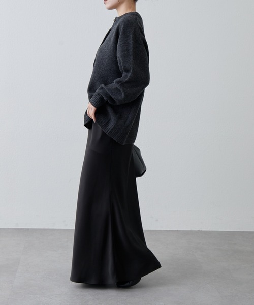 Lui's（ルイス）の「ウォッシャブルウールフロントボタンニット（ニット/セーター・レディース・チャコールグレー/ブラック/ピンク・FREE）」の10枚目の写真