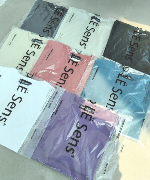 TRIP LE SENS（トリップ ル センス）の「パステルカラーシルケットコットンTシャツ_MINT GREY（Tシャツ/カットソー・レディース・その他・LARGE/MEDIUM/SMALL）」の2枚目の写真