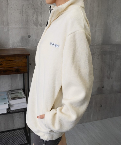 Miniministore(ミニミニストア)の「ハーフジップフリーストップスモックネック(スウェット・レディース・ブラック/アイボリー/ネイビー・FREE)」の20枚目の写真