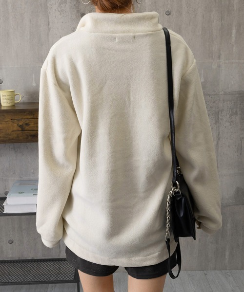 Miniministore(ミニミニストア)の「ハーフジップフリーストップスモックネック(スウェット・レディース・ブラック/アイボリー/ネイビー・FREE)」の21枚目の写真