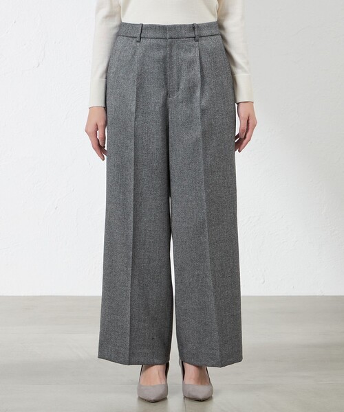amaca(アマカ)の「クラルテヘリンボンパンツ(その他パンツ・レディース・グレー系その他・36/38)」の3枚目の写真