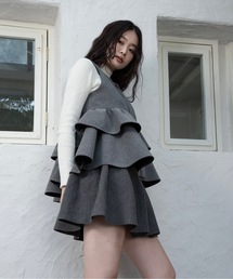 I_am | structured flare knit skirt / ストラクチャードフレアニットスカート(スカート)