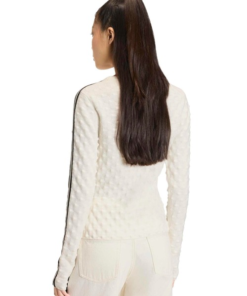 adidas（アディダス）の「adidas SLIM SOLID SPIKE KNIT SWEATSHIRT / アディダス スリム ソリッド スパイク ニット スウェットシャツ（ニット/セーター・レディース・ホワイト・S/M/L）」の9枚目の写真