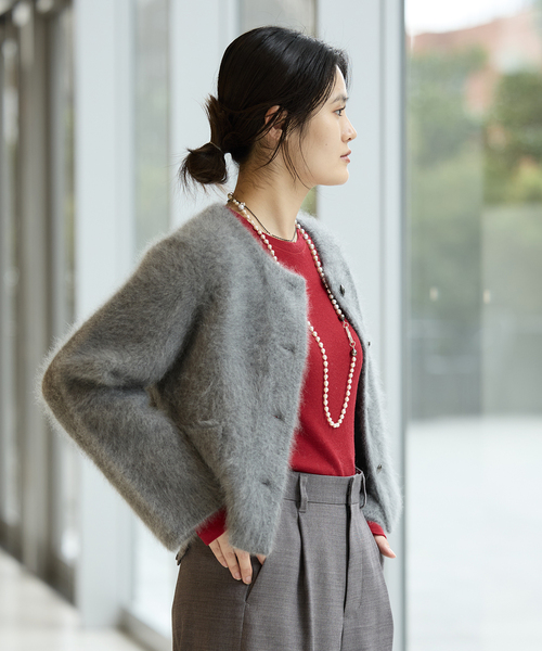 IENA LA BOUCLE ファーニットジャケット（ニット/セーター）｜IENA LA