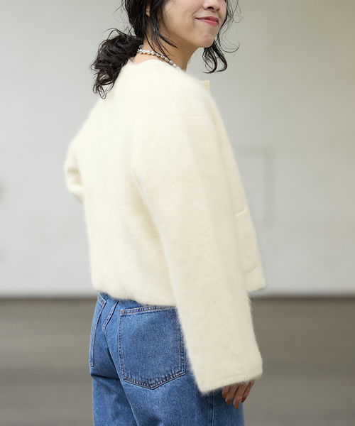 IENA LA BOUCLE ファーニットジャケット（ニット/セーター）｜IENA LA