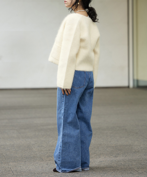 IENA LA BOUCLE ファーニットジャケット 25AW 定価49500 IENA LA BOUCLE ファーニットジャケット（ニット/セーター）｜IENA LA