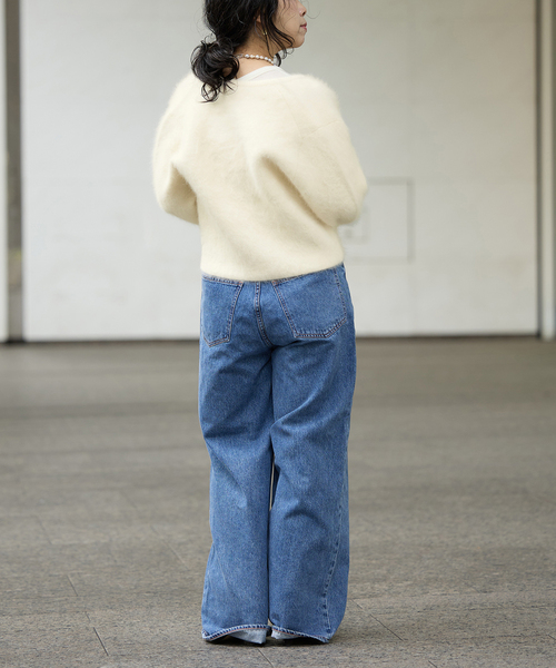 IENA LA BOUCLE(イエナラブークル)の「IENA LA BOUCLE ファーニットジャケット(ニット/セーター・レディース・チャコールグレー/ホワイト・FREE)」の18枚目の写真