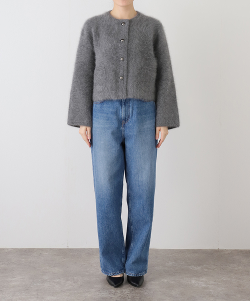 IENA LA BOUCLE(イエナラブークル)の「IENA LA BOUCLE ファーニットジャケット(ニット/セーター・レディース・チャコールグレー/ホワイト・FREE)」の20枚目の写真