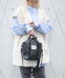 【FREDRIK PACKERS】DRAWSTRING MINI TOTE ECO LEATHER ドローストリング ミニ トート エコ レザー
