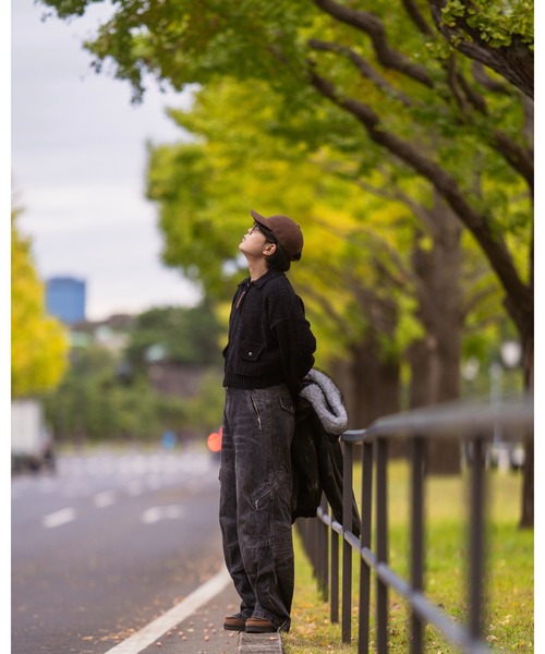 CIASU（シアス）の「短丈モールリブニット（ニット/セーター・メンズ・グリーン/ブラック/ブラウン・MEDIUM/LARGE）」の11枚目の写真