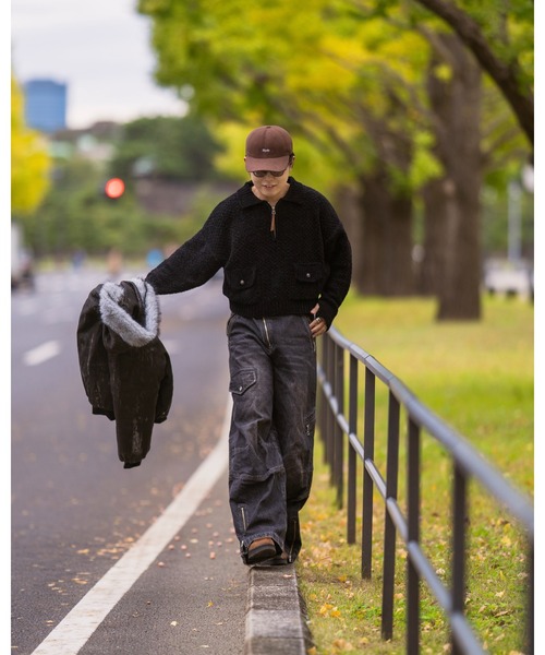 CIASU（シアス）の「短丈モールリブニット（ニット/セーター・メンズ・グリーン/ブラック/ブラウン・MEDIUM/LARGE）」の5枚目の写真